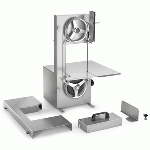 Segaossa Da banco Modello SO2020 INOX Lunghezza nastro mm 2020 Motore Hp 1 - r.p.m. 900 Ø Puleggia mm 250