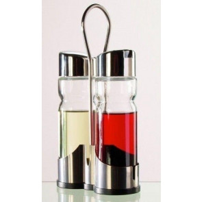 Set oliera 2 pezzi in acciaio inox Altezza mm. 230 Modello SPN2