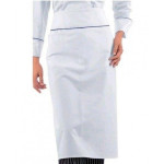 Grambiule Cuoco Rondin IC 100% cotone Colore Bianco con bordi blu Modello 114426
