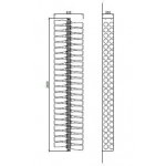 Espositore per bottiglie di vino classiche design verticale Doppio Capacità bottiglie 92 colore trasparente Modello Plex240DOUBLE