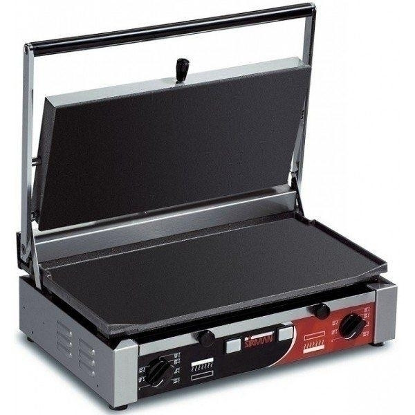 Piastra elettrica Modello PDC in ghisa doppia con piano Cottura Liscio-Rigato Potenza watt 3000