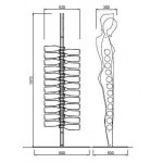 Espositore per bottiglie di vino classiche design Autoportante Capacità bottiglie 24 colore trasparente e satinato Modello PLEX Abbraccio