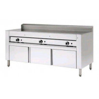 Cuocipiada a gas PL Modello CP12 Su vano con ante Piana in ferro Su vano inox con ante Capacità 12 piadine Piana in ferro 