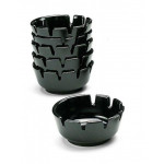 Posacenere rotondo in melamina ø mm. 100 Colore nero Resistente alla macchie e al calore Modello POS5