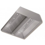 Cappa centrale in Acciaio Inox Aisi 430 satinata scotch-brite RP Profondità 1800mm Altrezza 450mm Larghezza 3800mm Modello DSC18/38