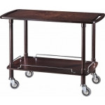 Carrello di servizio in legno Wengè Modello CLP2002L40W due ripiani