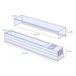 Espositore vetrina refrigerata da tavolo TCN Capacità vaschette GN vari formati Potenza kW 0,13 Modello MINI