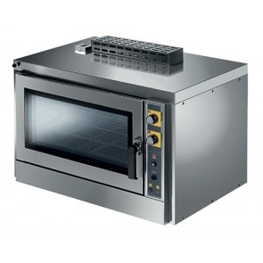 Forno a gas a convezione con umidificazione Modello CKF1001GIXAL per gastronomia con supporti interni Capacità n. 4 teglie/griglie cm 60 x 40 o n. 5 teglie/griglie 1/1GN Apertura laterale