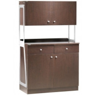 Mobile di servizio da sala Modello ML3212SSPW  Struttura impiallacciata colore wengè N. 2 sportelli N. 2 cassetti + 2 pensili