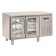 Tavolo Refrigerato in acciaio inox Modello SRG2100 Refrigerazione ventilata 2 Porte autochiudenti in vetro