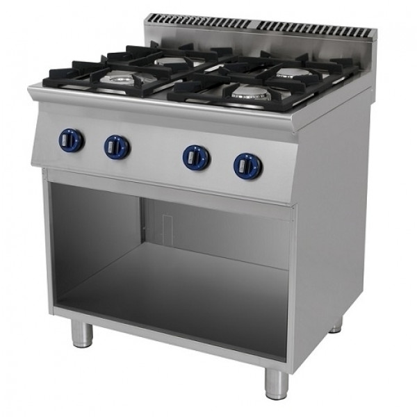 Cucina 4 fuochi a gas Csa con fiamma pilota, su vano a giorno Modello 7C4FP