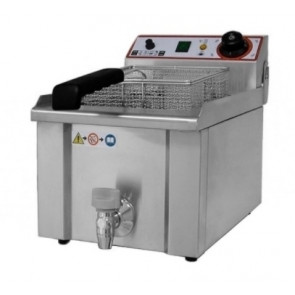 Friggitrice Elettrica Da banco con rubinetto Modello FBR13LT Potenza: KW 5 Monofase