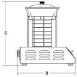 Hot Dog Modello Y09 con 4 chiodi Riscaldatori pane n. 4 Capacità wurstel n. 30