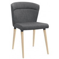 Poltrona da interno TESR Struttura in metallo e legno Seduta e schienale in tessuto Modello 1438-C50W