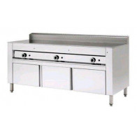 Cuocipiada a gas PL Modello CP12 Su vano con ante Piana in acciaio inox Su vano inox con ante Capacità 12 piadine Piana in acciaio inox 