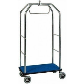 Carrello portavaligie appendi abiti Modello PV4064 in tubolare cromato Dimensioni 95X55X190H