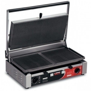 Piastra elettrica Modello PDC doppia con piano Cottura Rigato Rigato Potenza watt 3000