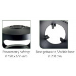 Portacenere Gettacarte MDL Secchio interno zincato Colore nero Modello 776001