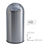 Gettacarte push  MDL in acciaio inox satinato Modello 106051