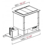 Vasche pozzetti da incasso per gelato/granite con riserva ETM Modello PANORAMA6RIS-1T Semilavorata da pannellare Ventilata N.6 Pozzetti