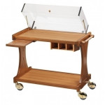 Carrello di servizio in legno noce Modello CL2350 due piani