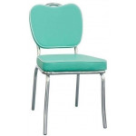 Sedia impilabile da interno TESR Struttura in acciaio cromato Seduta e schienale in ecopelle Modello 593-C2842