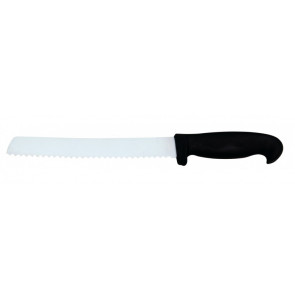 Coltello per pane Lama in acciaio inossidabile temperato AISI 420 Manico in gomma antiscivolo Lavabile in lavastoviglie Lama Cm 22 Modello CL1225