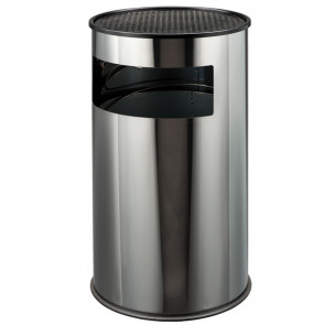 Posacenere gettacarte a colonna MDL in Acciaio inox brillante Modello 790610