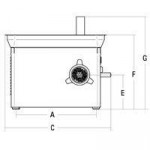 Tritacarne Rafrigerati Modello TC32 NEVADA ICE Produzione oraria kg/h. 650
