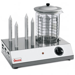 Hot Dog Modello Y09 con 4 chiodi Riscaldatori pane n. 4 Capacità wurstel n. 30