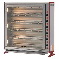 Girarrosto a Gas verticale ENG Modello ELBA36PG Capacità N. 36 Polli N.6 asta in tubolare inox 12 x 12 mm Lunghezza Cm 96