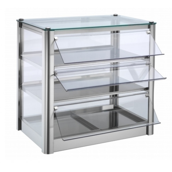 Vetrina espositore da banco neutra TP in lamiera di acciaio inox Modello KB53N