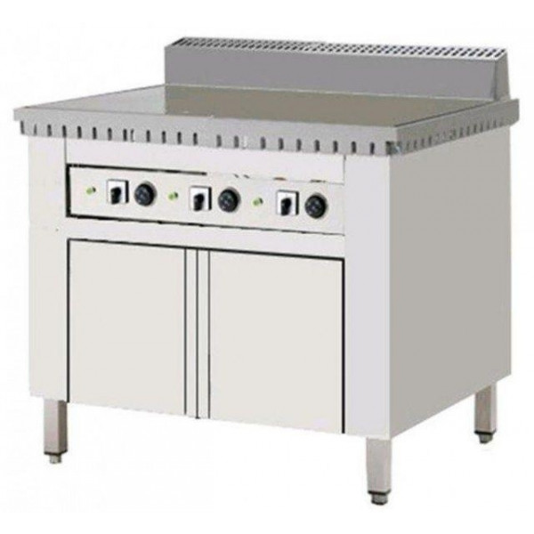 Cuocipiada Elettrico PL Modello CPE6 Su vano con ante piana in acciaio inox Su vano inox a giorno con ante Capacità 6 piadine Piana in acciaio inox