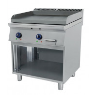 Frytop a gas Csa Modello 7FT2GL con piastra da 800mm liscia su vano a giorno