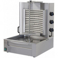 Gyros kebab Elettrico CSA con numero 3 sezioni elettriche 3 zone di cottura Resistenza corazzata Capacità Max carne 7/9 Kg Dimensione carne cm ø 37 x H 45 Modello GE2