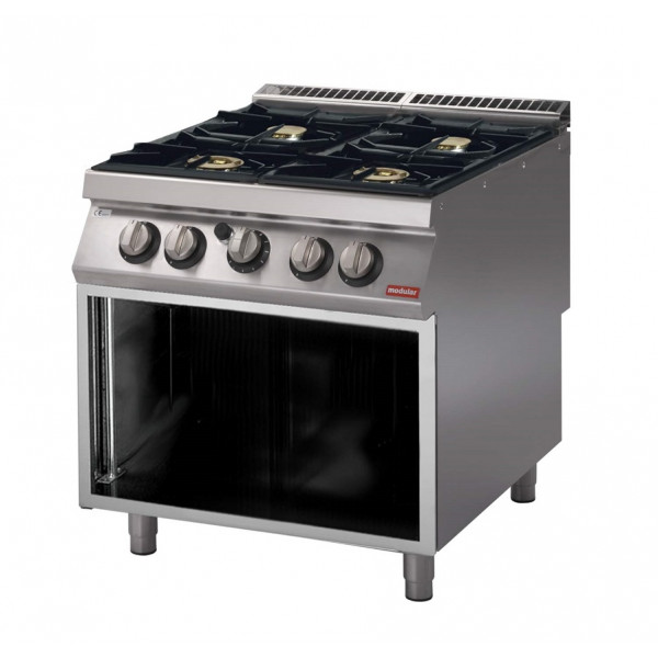 Cucina a gas MDLR 4 fuochi Vano aperto Modello PK9080PCGB