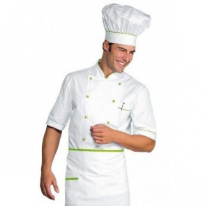 Giacca cuoco Alicante Bianco + mela IC 100% cotone Disponibile in diverse taglie Modello 056826