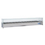 Vetrina refrigerata porta bacinelle Modello VRX25/38 in acciaio INOX Compatibile con vaschette 12 GN 1/3 (non incluse)