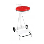 Portasacco mobile metallo bianco con coperchio e pedale MDL Per sacchi da 110 litri Modello Contimobile