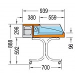Vetrina Refrigerata statica da appoggio Modello SUPER1500SS