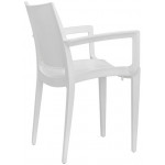 Poltroncina da esterno impilabile TESR Struttura in polipropilene Colore Bianco Modello 1156-WAM BIANCO