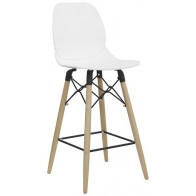 Sgabello da interno TESR Struttura in legno e metallo Scocca in polipropilene Modello 1303-PW026