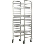 Carrello Portateglie rinforzato Modello CA1486R Portata n. 14 teglie GN 2/1 (cm 65x53) o n. 28 GN 1/1 (cm 53x32,5)