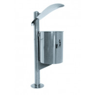 Gettacarte MDL in Acciaio inox brillante con base in ferro per esterno Modello 106061