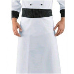 Grambiule Cuoco Rondin Vienna nero IC 100% cotone Colore bianco con banda nera a righe bianche Modello 114451