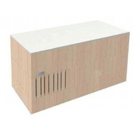 Isola Buffett neutro Enofrigo Modello DOGE BASE 1400 NE Struttura in legno Top in alluminio HPL Ruote piroettanti 