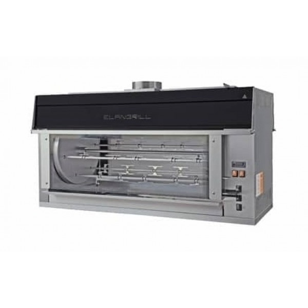 Girarrosto Elettrico Isola ENG Modello ISOLA126P Capacità N. 126 Polli N.12+6 aste in tubolare inox mm 12 x 12
