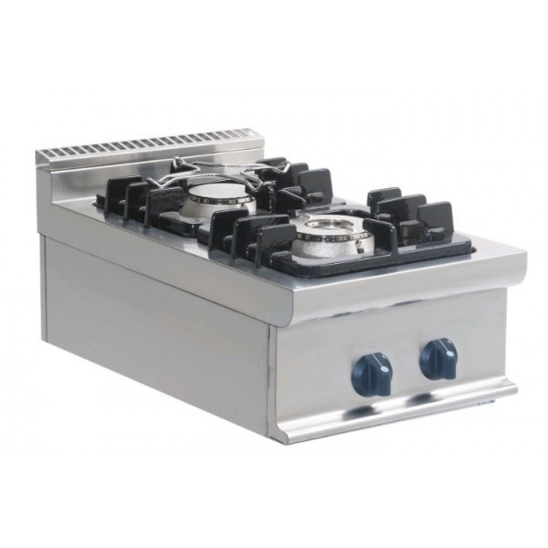 Cucina a gas a due fuochi Da banco CI Potenza kW 9 Modello RisCu002