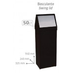Gettacarte basculante MDL in metallo verniciato con polvere epossidica colore nero Modello 790063