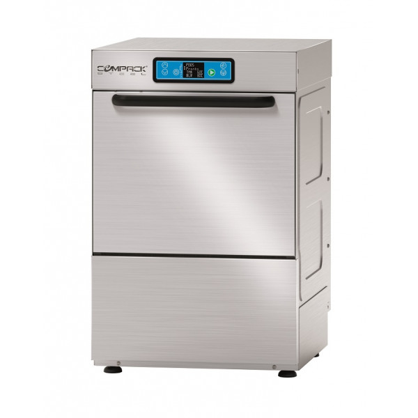 Lavabicchieri elettronica Compack in acciaio inox con addolcitore automatico Altezza massima bicchiere cm 27,5 Diam. max piatto cm 29,5 cesto da 40 Modello PL29E